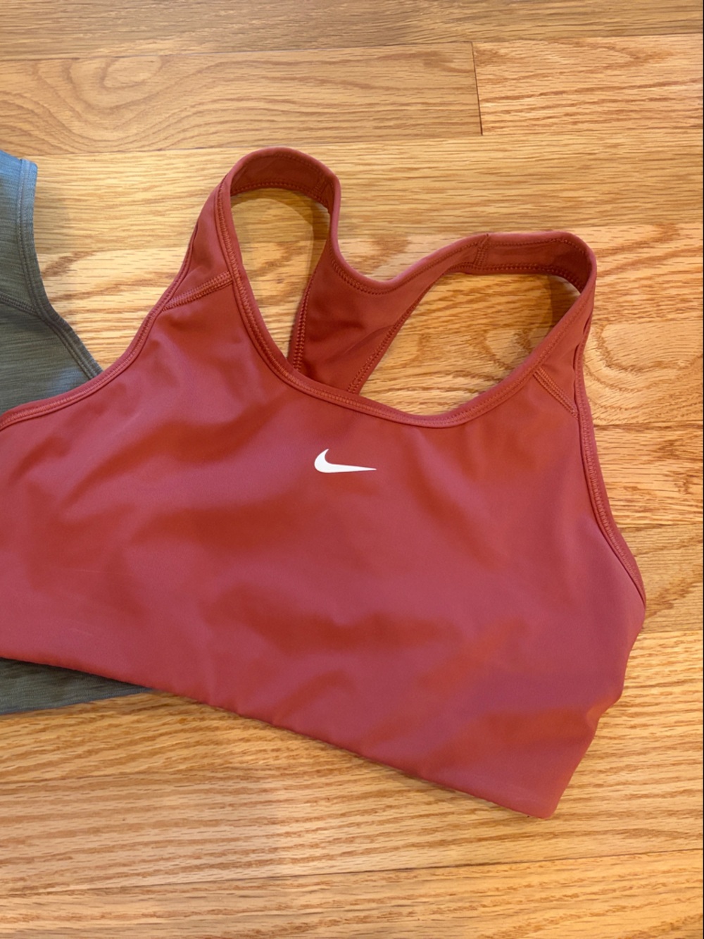 Nike Women’s Racerback Sports Bras - Slate Blue & Brick Red Bundle-Large